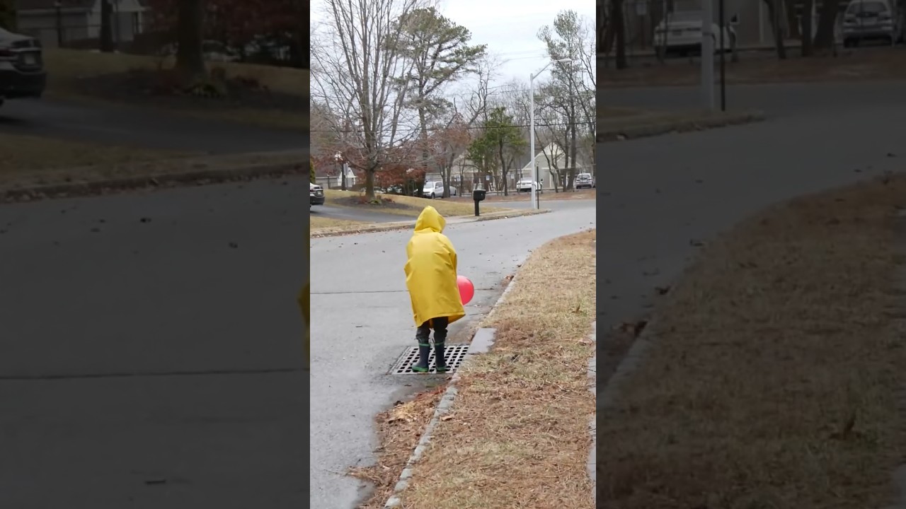 Georgie summons Pennywise from the Sewer Drain