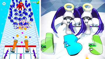 Merge Master: Weapon Evolution vs Merge Rainbow Alphabet Lowercase  - 1⭐⭐ Merge Battles Gameplay