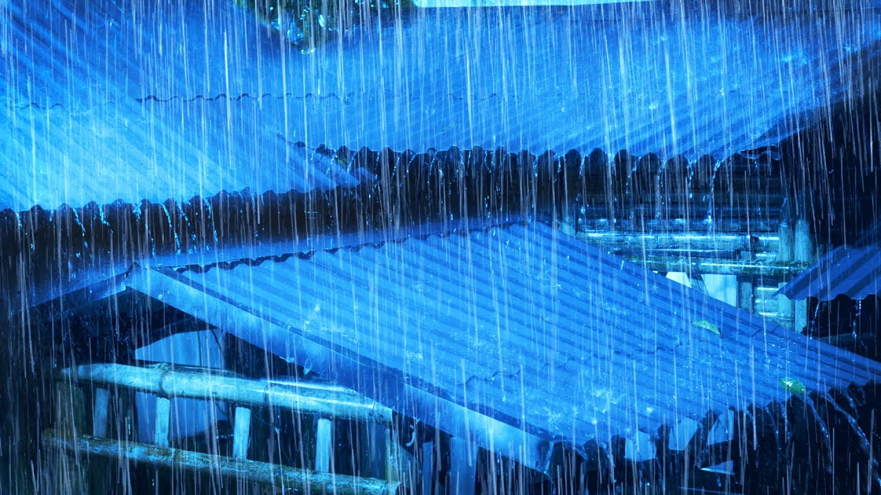 5 MINUTOS Para Dormir Con Gotas De Lluvia y Truenos en el Techo 😴 ...