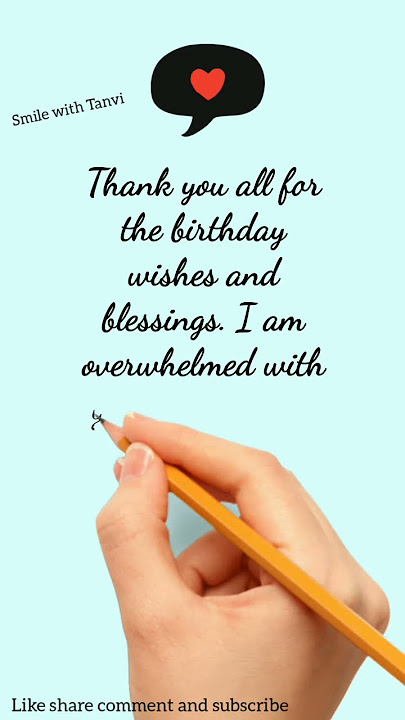 How to Write Thank You Messages for Birthday Wishes♥️ #shorts #thankyoumessage