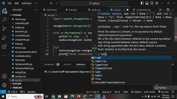 Python. Reconocimiento de voz