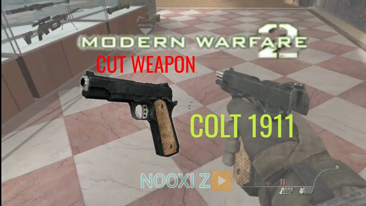 COD MW2 cut weapon in campaign colt 1911