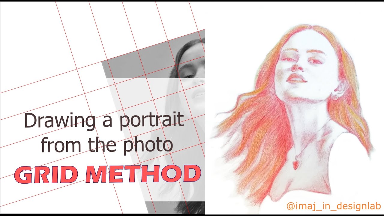 How to draw a portrait from photo. GRID METHOD. Video Tutorial. - YouTube