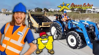 Beach Sweeper and Recycling Truck for Kids | Handyman Hal works at Ocean Lakes Family Campground