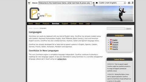 Selection of Text to Speech Voices