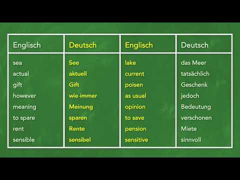 Falsche Freunde (False Friends) im Englischen - Teil 1