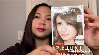 I colored my hair Ash Brown using LOREAL Excellence | Yhna Santos