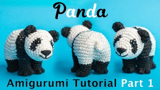 Panda Amigurumi Tutorial Part 1 - Crochet a Panda Bear - Thank you for 20K subscribers!
