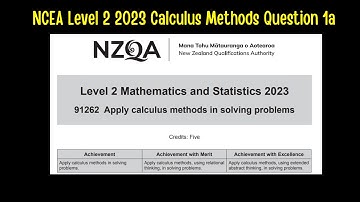 2023 NCEA Level 2 Calculus Methods Question 1a