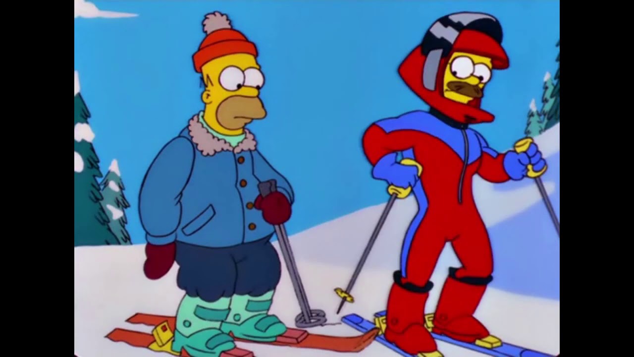 los-simpsons-ned-flanders-como-si-no-llevara-nada-youtube