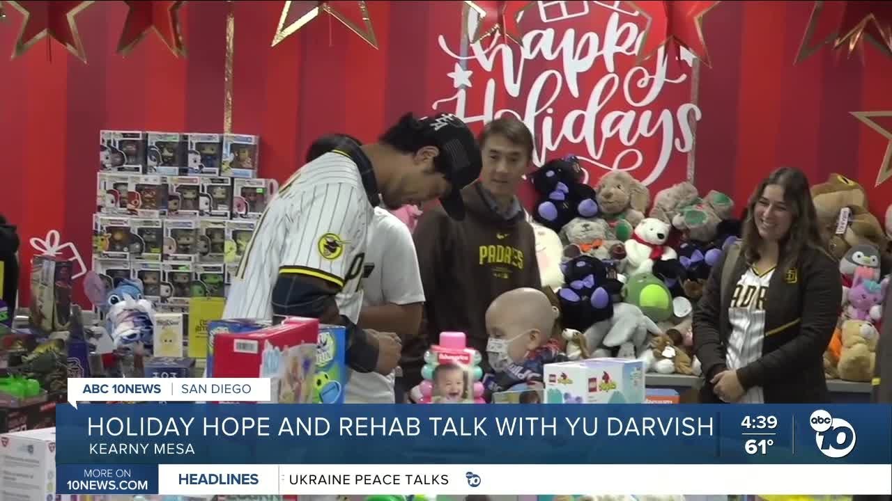 Padres pitcher Yu Darvish brings holiday joy to kids at Ronald McDonald House