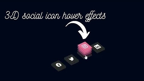 3D social media icons hover effects CSS only || CSS tutorial
