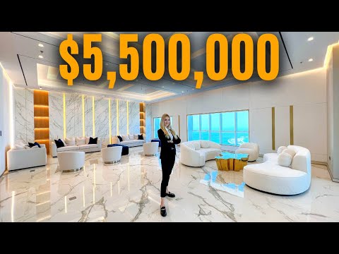 Inside $5,500,000 SEA Elite Penthouse with Private Spa in Dubai Marina!