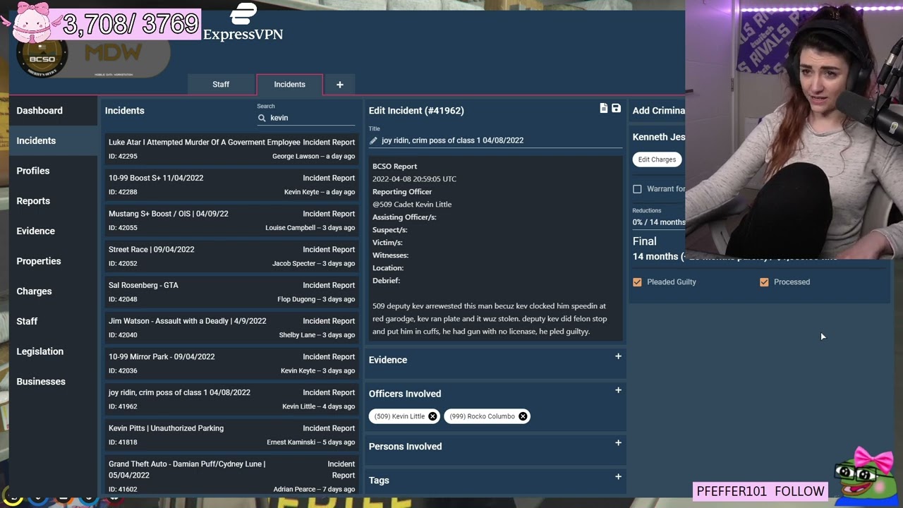 Sr. Deputy Candice Reacts to Lil Kev's Police Report | NoPixel GTA RP