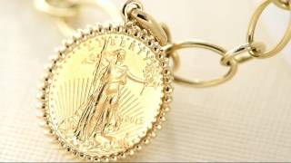 14K/22K Gold Liberty Coin Charm Bracelet on QVC