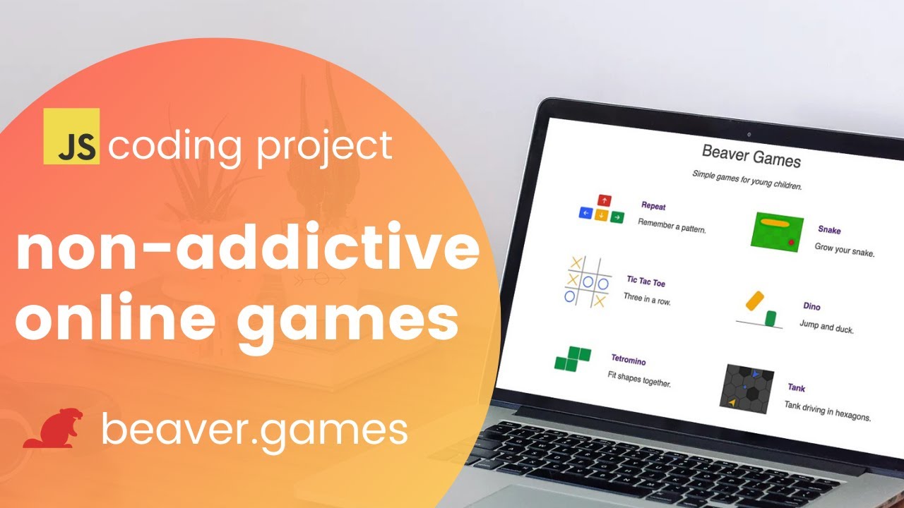 Beaver Games: Non-addictive online games | JS Coding Project - YouTube