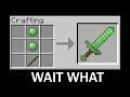 Minecraft wait what meme part 44 Crafting Slime Sword