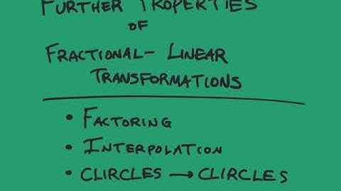 Further properties of Fractional-linear transformations-part1/3