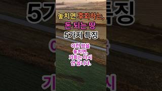 좋은 땅은, 기다려주지 않습니다 | 돈 되는 땅의 5가지 특징 #돈되는땅 #부동산정보 #땅투자