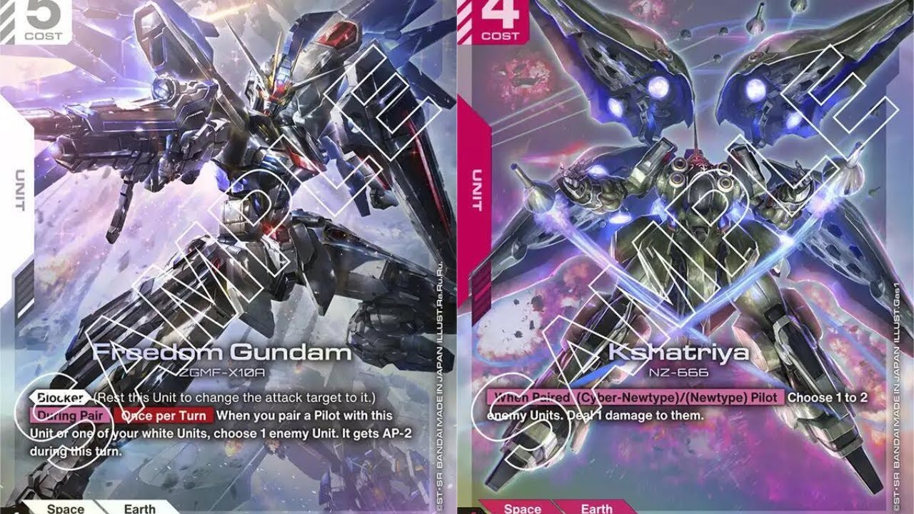 Блокировщики свободы W/BL против Cyber-Newtype R/BL | Геймплей Gundam Card Game Locals