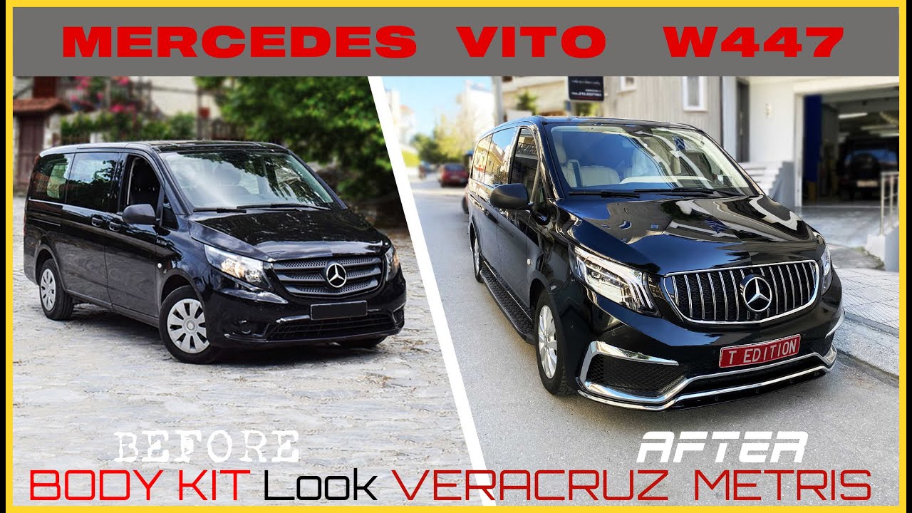 Mercedes Vito w447 retrofit to Vera cruz Body kit + Head lights Maybach  Style by Tolias Edition 