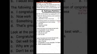 Pembahasan Soal Materi 'Congratulation, Hope and Wish'