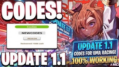 [UPD 1.1]  UMA RACING CODES 💎 | 🔥UPDATE 1.1 CODES FOR ROBLOX UMA RACING ⚠️NEW⚠️