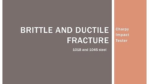 ASU MSE: Ductile to Brittle Transition Temperature