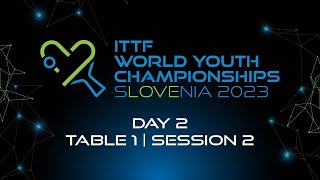 live | Day 2 | ITTF World Youth Championships 2023 | Session 2