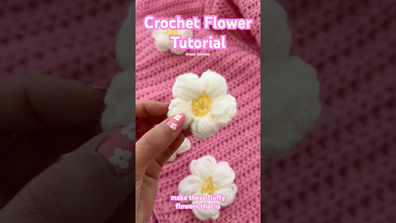Crochet Flower Tutorial 🌸 Crochet Tutorial on my channel Krystal Everdeen