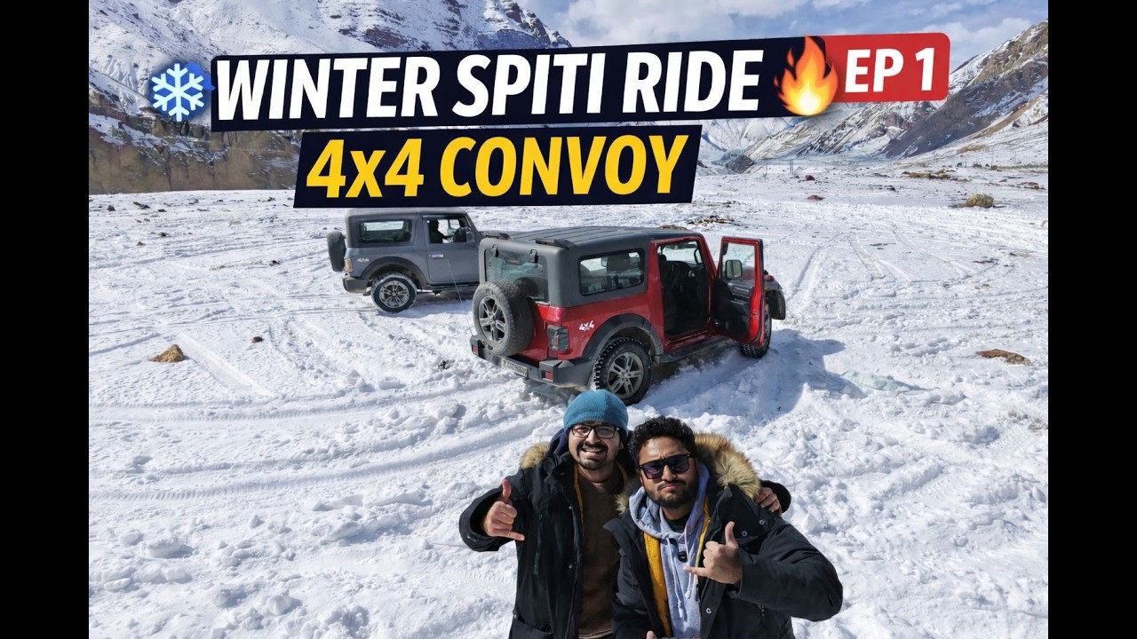 ❄️ Winter Spiti Valley 2026 | 4x4 Convoy Offroading | Ep 1 | Delhi to Rampur (Himachal) 🚙🔥