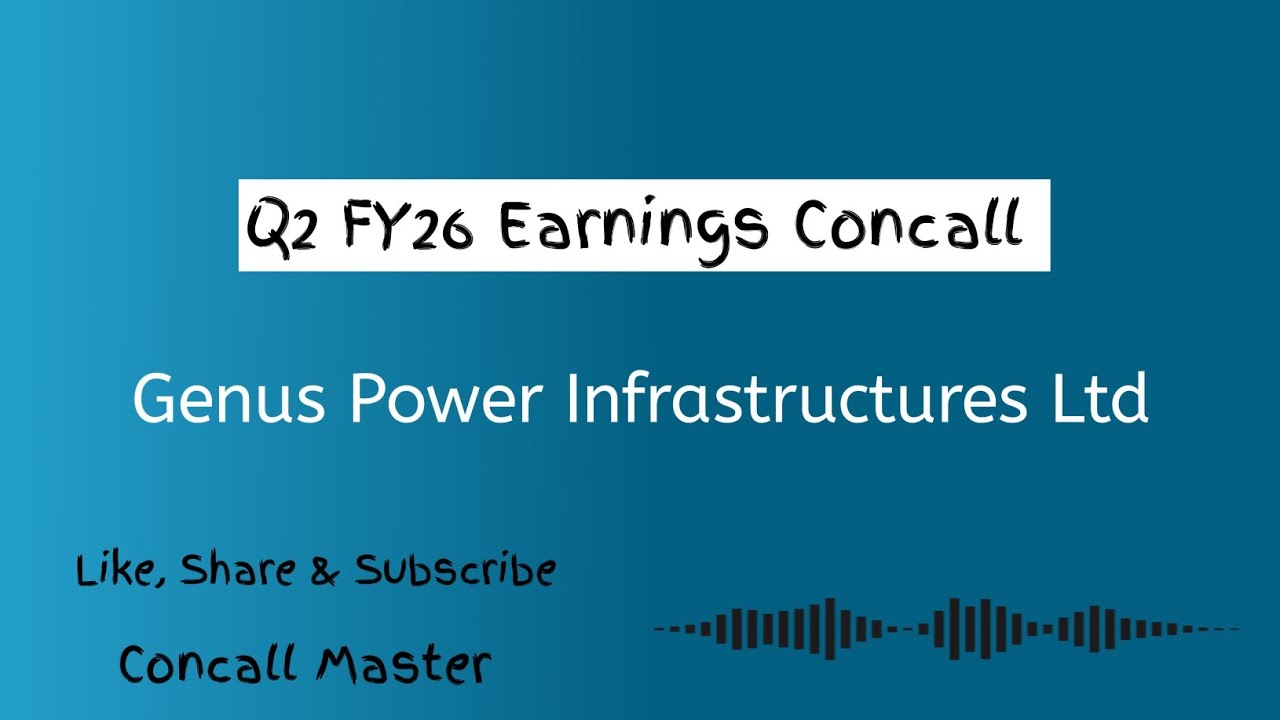 Genus Power Infrastructures Q2 FY26 Earnings Concall | Genus Power Infrastructures Conference Call 