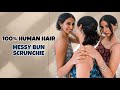 Messy Bun Scrunchies | 100% Human Hair Extensions | Donut Scrunchie By 1 Hair Stop