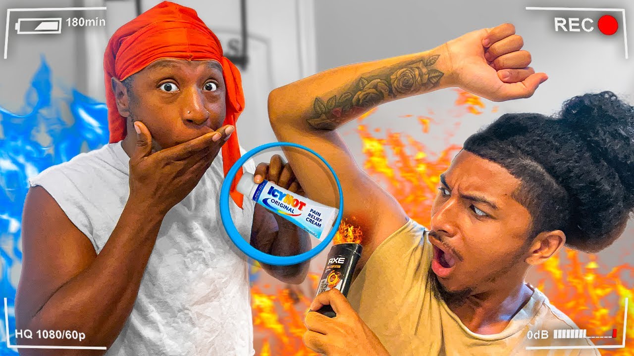 НАНОСИМ ЛЕДЯНОЙ ГОРЯЧИЙ ДЕЗОДОРАНТ НА ​​МОЕГО ПАРНЯ! *ШТУЧКА-МЕСТЬ*