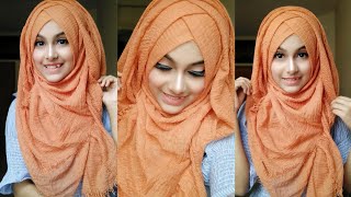 Without inner cap summer hijab tutorial || Noshin Nower ❤