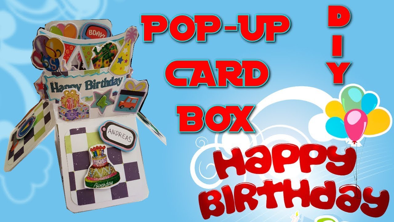 POP UP card box | Birthday card for boys | DIY - YouTube