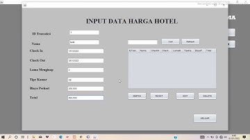Tutorial membuat program input data harga hotel menggunakan netbeans