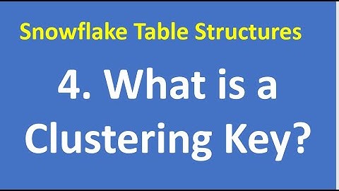 4. What is a Clustering Key|Snowflake|Data Cloud|Snowflake Table Structures|Snowflake DWH|VCKLY Tech