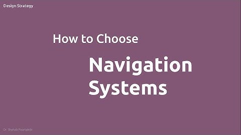 Choosing UI elements to represent our Navigation System