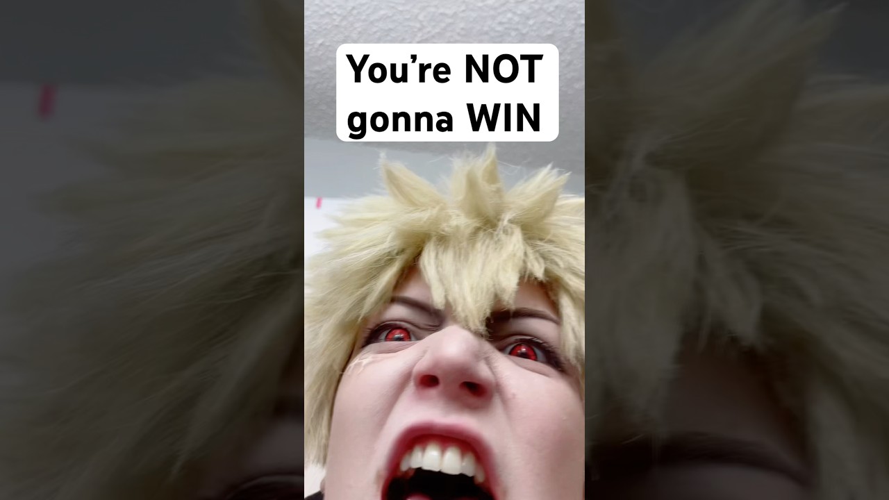 and you’re NOT gonna win 🤨🫵 #bakugou #cosplay #funny #bnha #mha #tiktok #bakugoucosplay