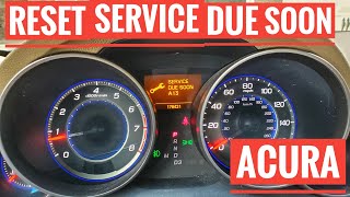 ACURA MDX How to Reset Service Due Soon A13, A12 Replace Engine Oil Code