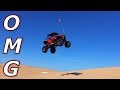 Polaris RZR Turbo S sends it 135 feet! HUGE AIR!