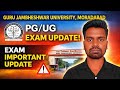 Guru Jambheshwar University Moradabad PG/UG Exam Important Update 2026