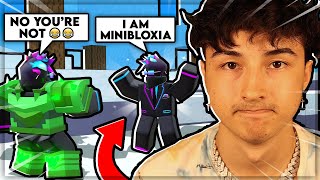So I 1v1'ed A *FAKE MINIBLOXIA* In Roblox BedWars!