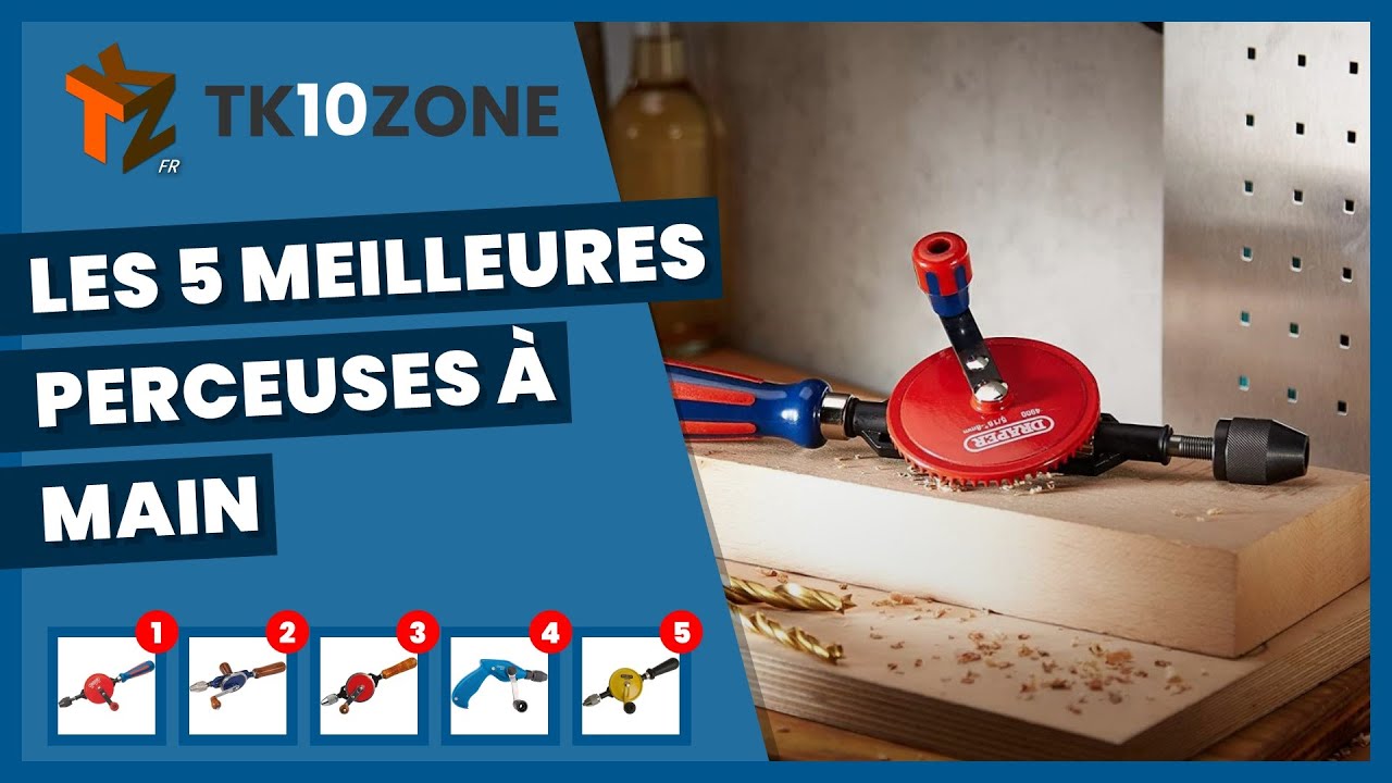 Fdit Mini perceuse à main Perceuse à main en acier au carbone perceuse