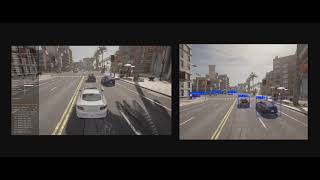 Detection of cars and pedestrians in CARLA simulator