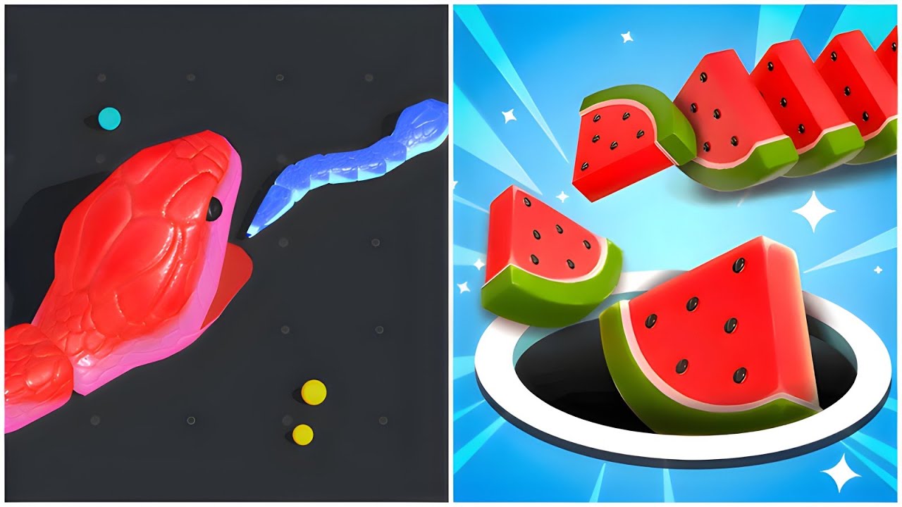 Hole.io vs Snake Clash.io - (Max Level, ASMR Game)