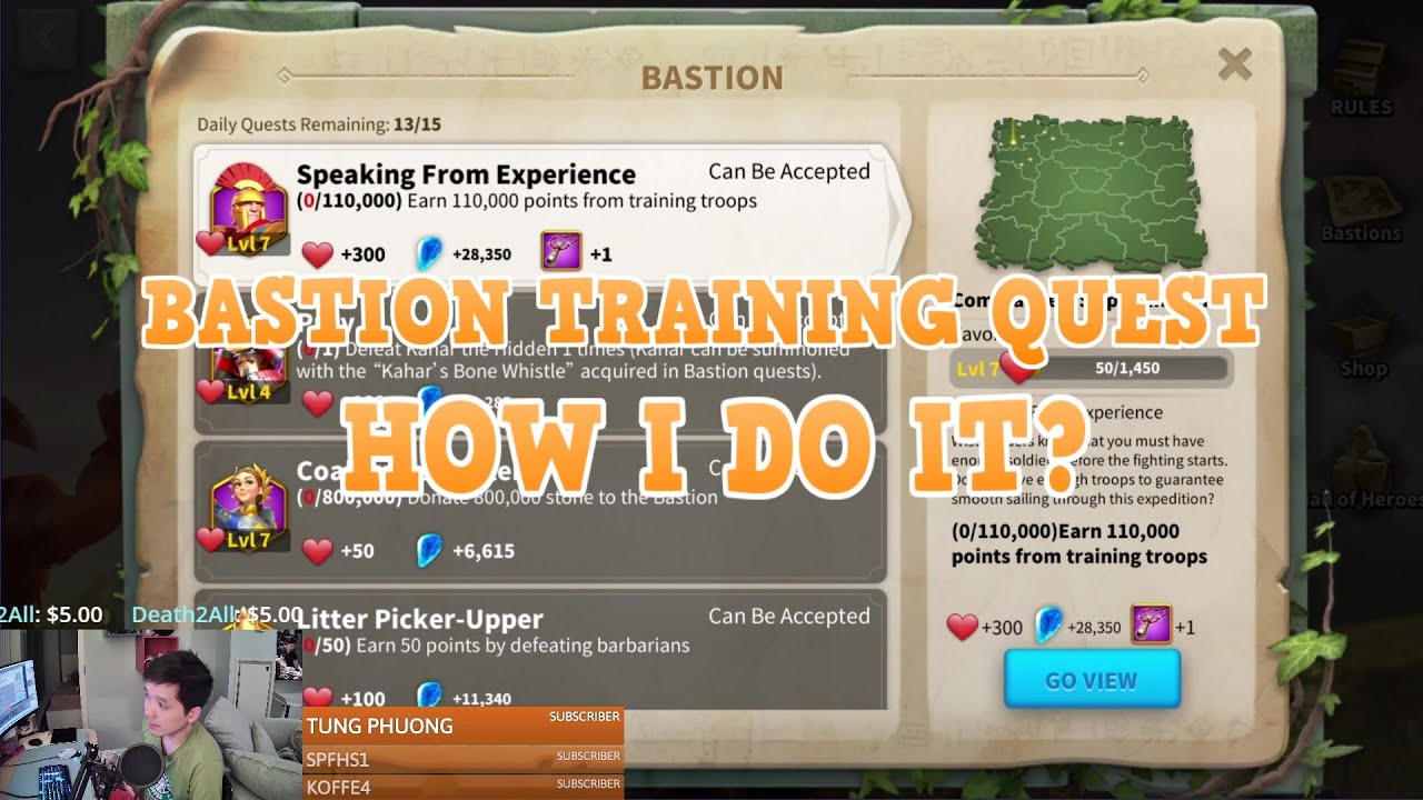 How I do Bastion Training Quest In Season Of Conquest! My Thought On It!