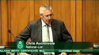 Sullivan Birth Certificate Bill - Committee stage