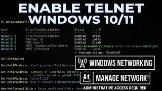 How to Enable Telnet in Windows 10/11